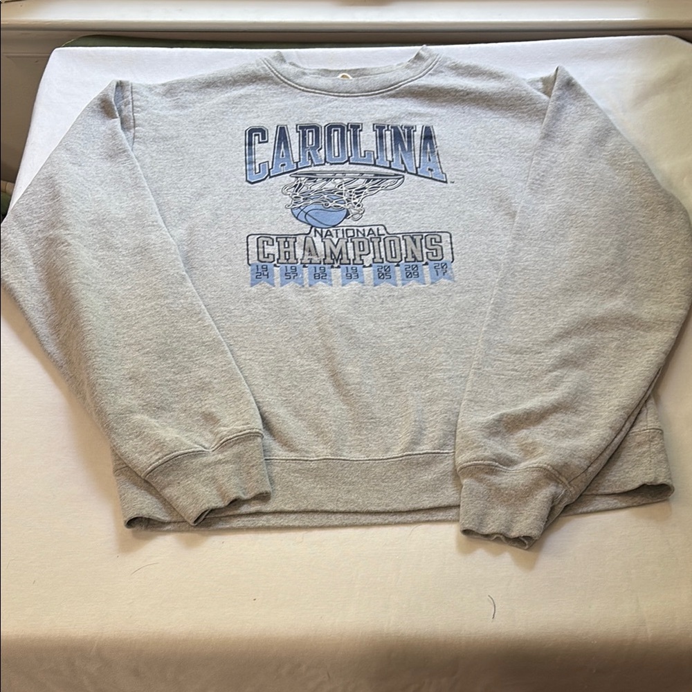 Gray Carolina National Champions Sweatshirt - medium